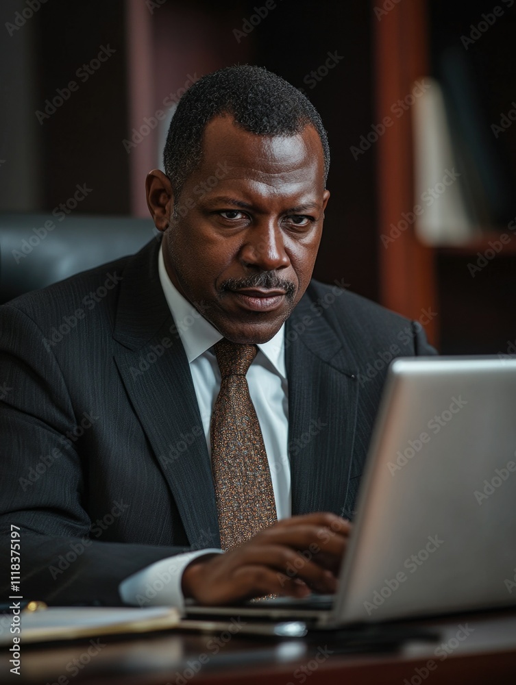 Successful Businessman at Desk Successful Businessman at Desk