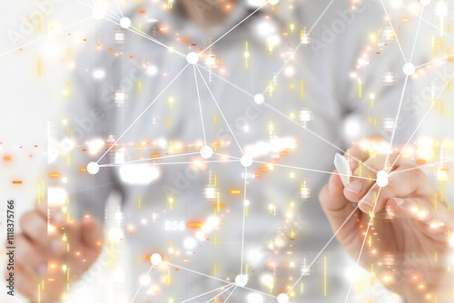 Neural network 3D illustrat...