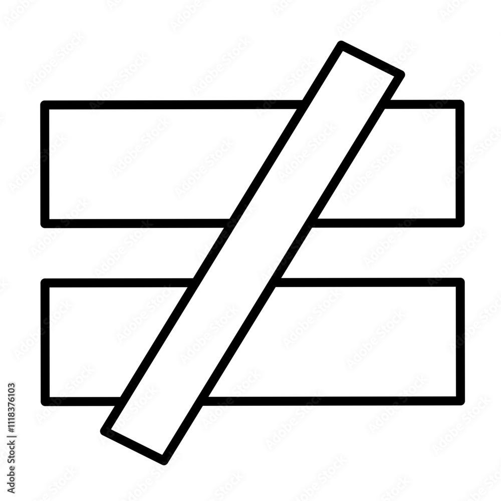 Not Equal icon logo and vector Not Equal icon logo and vector