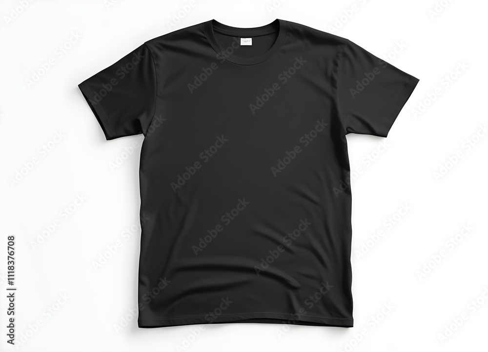 A black t-shirt mockup A black t-shirt mockup