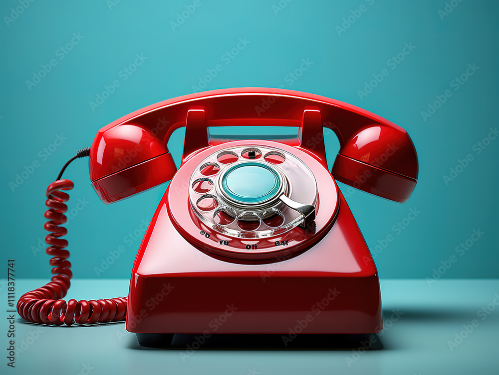 Gorgious Front view of retro telephone Gorgious Front view of retro telephone