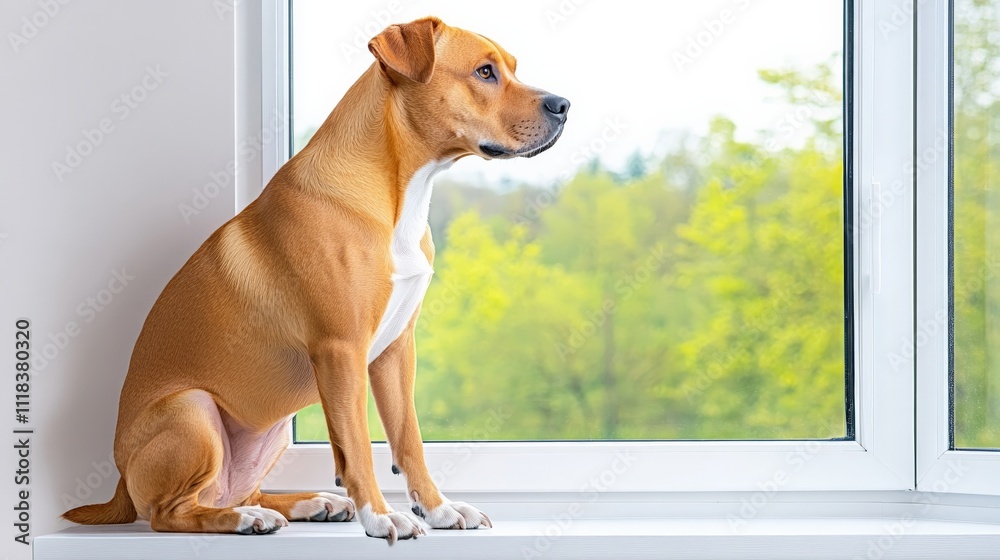 Dog Daydreaming by the Window Dog Daydreaming by the Window