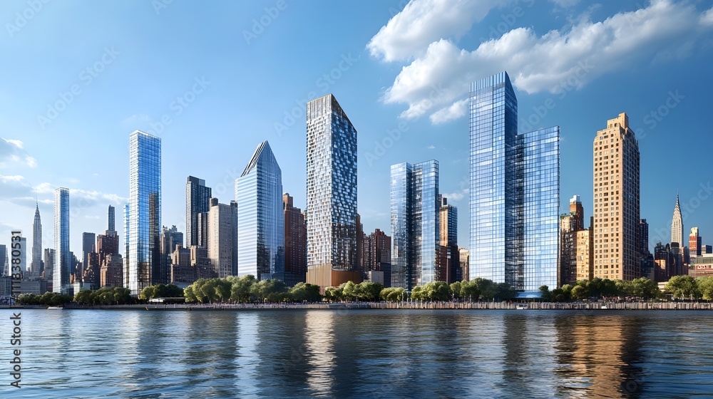 Fototapeta premium Modern skyscrapers in business district