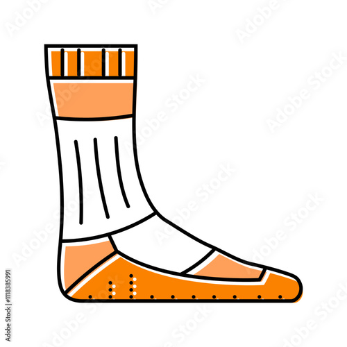 athletic socks clothing color icon vector. athletic socks clothing sign. isolated symbol illustration