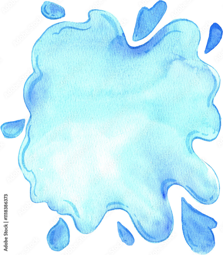 Hand-drawn Splashing Water Watercolor Hand-drawn Splashing Water Watercolor
