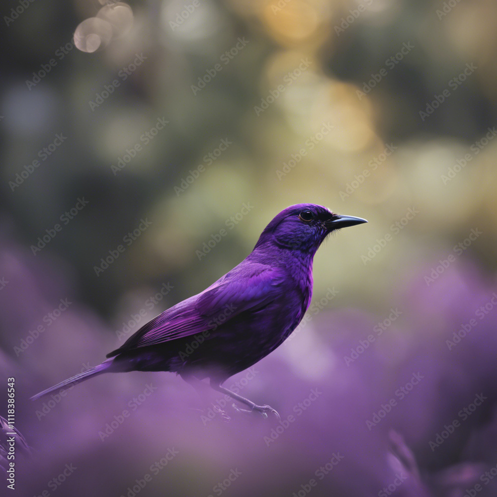 Naklejka premium Purple Bird Closeup