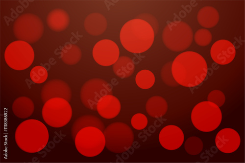 Dark red bokeh lights background, vector illustration.