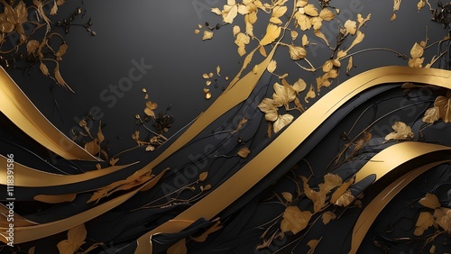 Background in black and gold