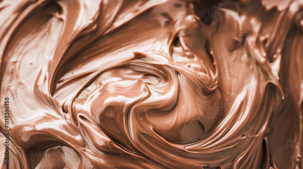 Delicious melted chocolate cream swirling in a creamy texture background Mocha Mousse Delicious melted chocolate cream swirling in a creamy texture background Mocha Mousse