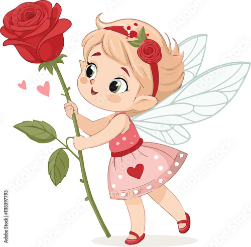 Little Fairy With Rose