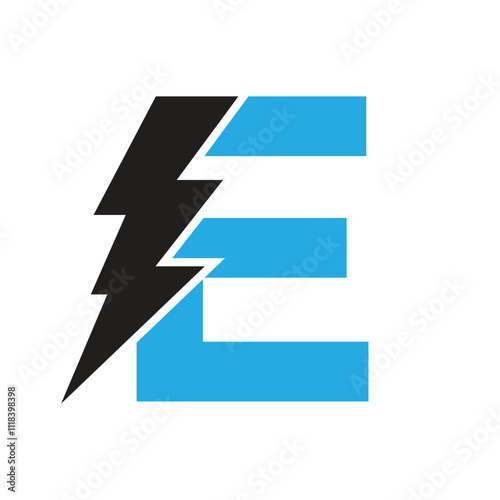 Free Download Letter E For Electric Logo Combination With Lightning Thunder Bolt Icon. Power Logo Design - GFXLoad
