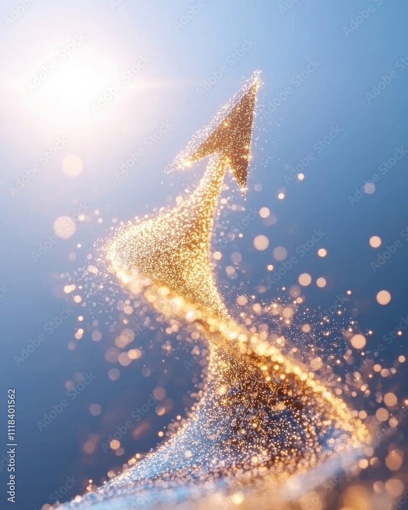 Dynamic arrow of progress abstract background digital artwork sparkling effects inspirational concept for growth Dynamic arrow of progress abstract background digital artwork sparkling effects inspirational concept for growth