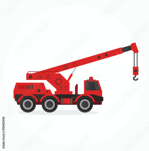 Crane truck vector illustration