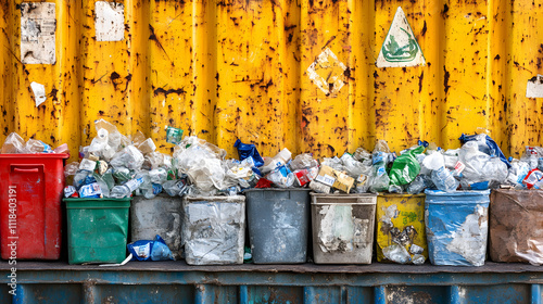 Sustainable container paper trash, responsible recycle rubbish pollution disposal, mindful garbage sorting waste clean, ecological environmental eco friendly, conscientious conservation resourceful.