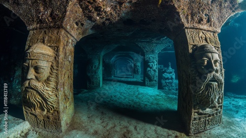 Submerged Ancient City: Underwater Sculptures photo