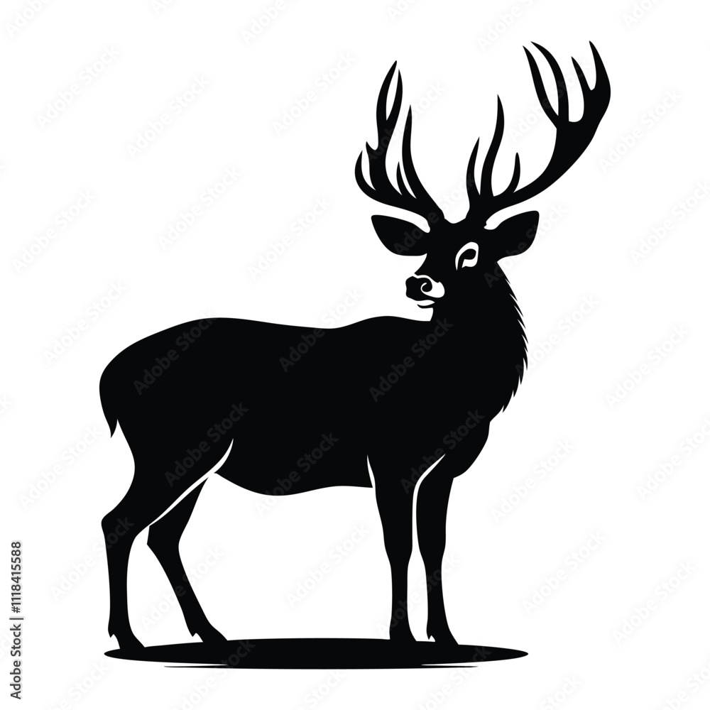 Obraz premium deer silhouette vector