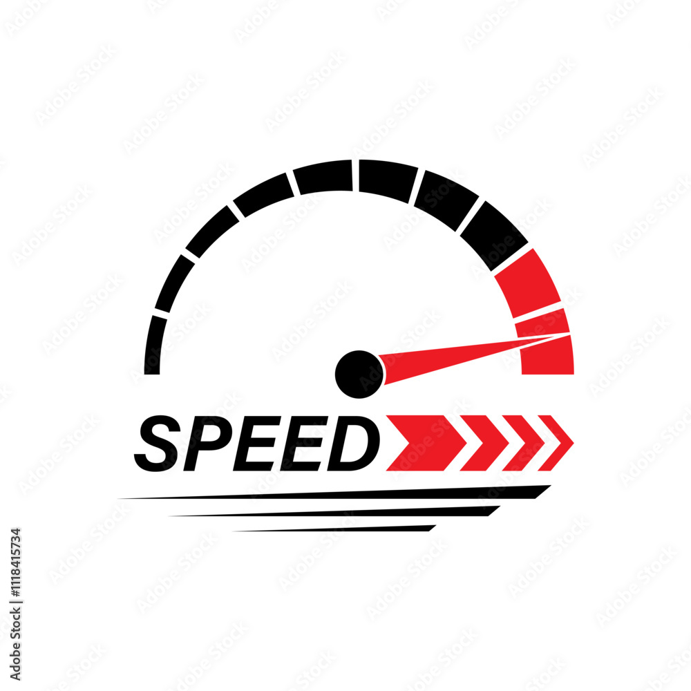 Speed Logo Symbol. Gauge Meter Icon. Speedometer Icon. Tachometer or Odometer Display. Vector Illustration. Speed Logo Symbol. Gauge Meter Icon. Speedometer Icon. Tachometer or Odometer Display. Vector Illustration.