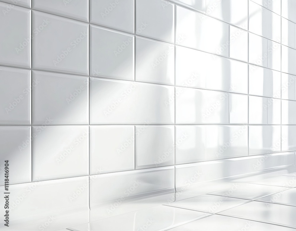 Stunning White Tiles Wall and Floor Design: A Modern Interior Stunning White Tiles Wall and Floor Design: A Modern Interior