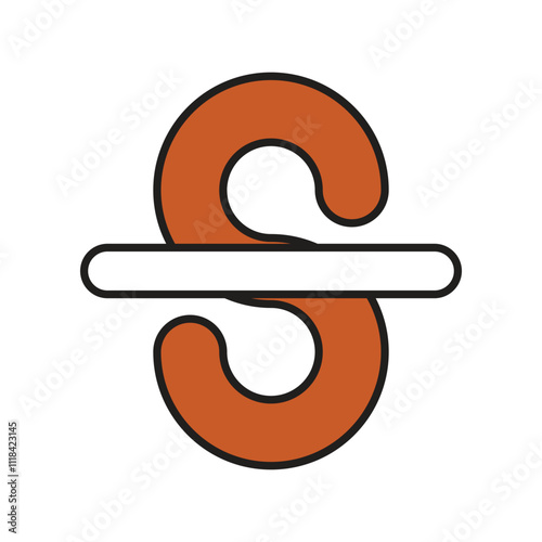 strike color line icon with white background vector stock illustration