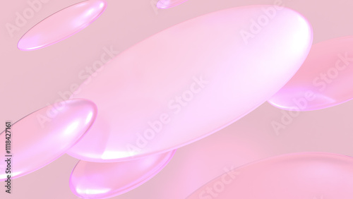 カラフルなレンズ群の3Dイラストレーション