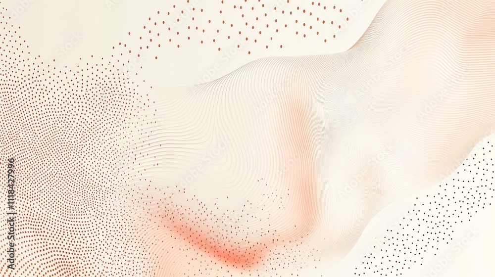 Abstract wave pattern with dotted gradient in earthy tones Abstract wave pattern with dotted gradient in earthy tones