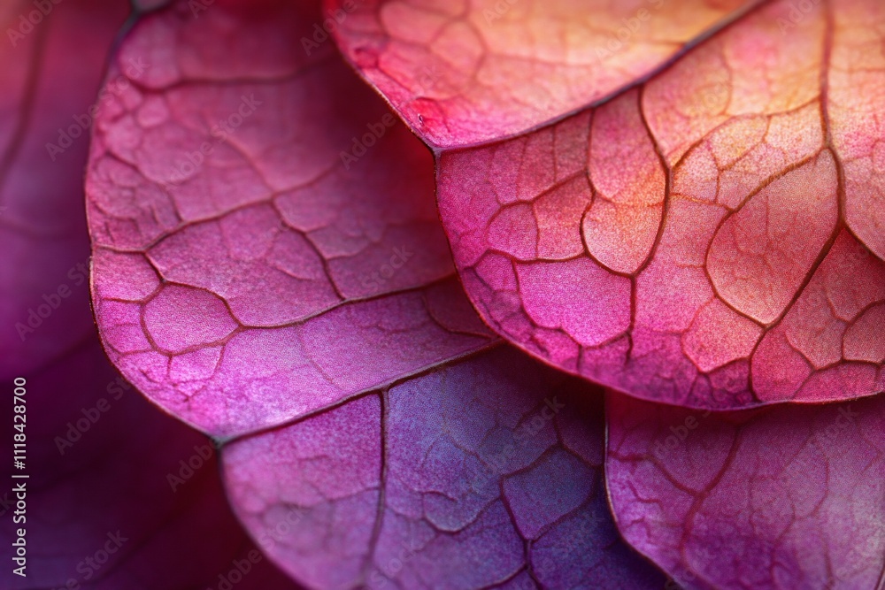 Fototapeta premium Close-up of colorful, textured leaves showcasing natural beauty.