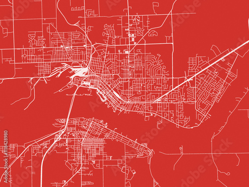 Konstfotografi Christmas Map of Sault Ste