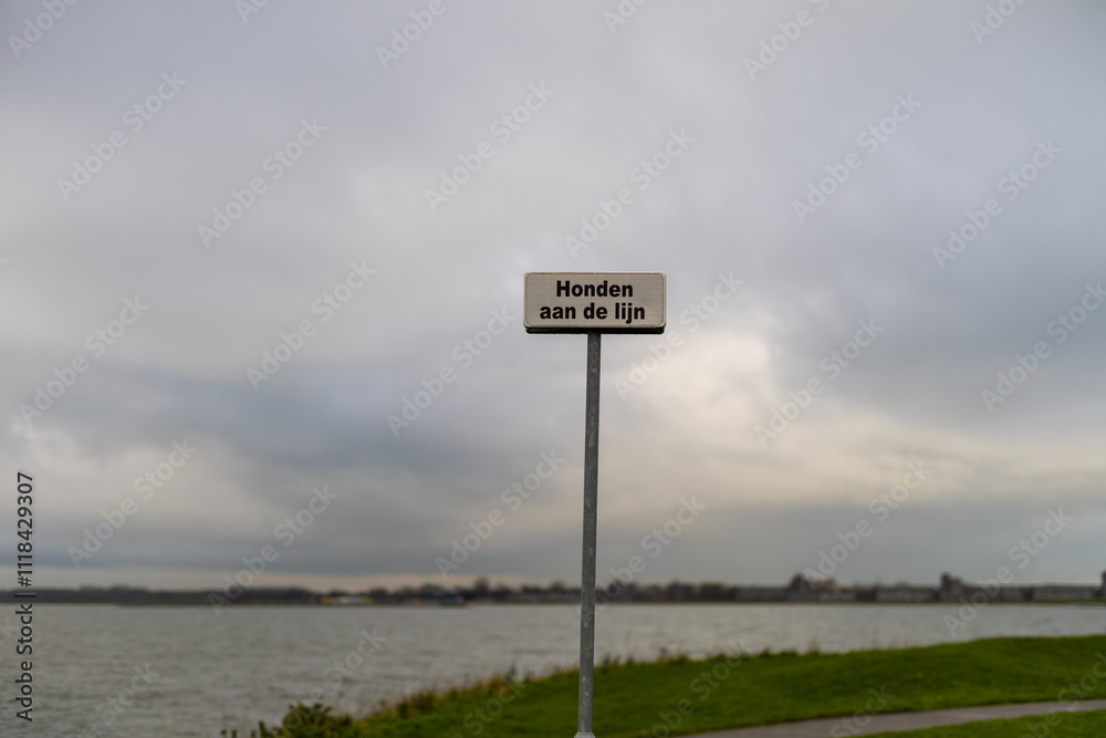 A Dutch sign reading A Dutch sign reading