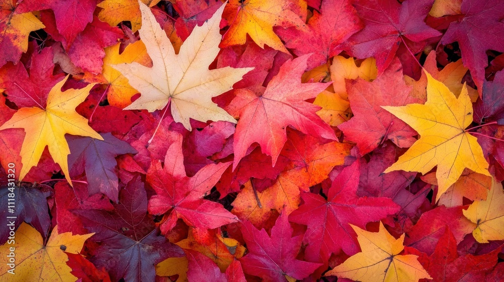 Autumn Maple Leaves Colorful Fall Foliage Autumn Maple Leaves Colorful Fall Foliage