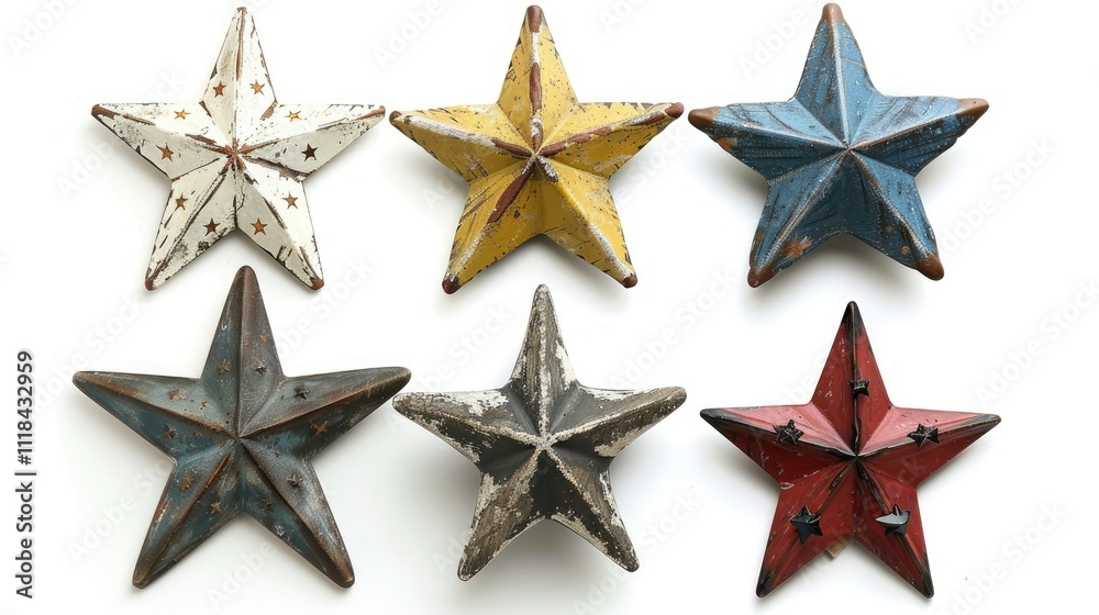Obraz premium 6 vintage rustic stars