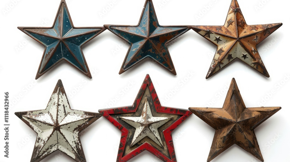 Obraz premium 6 vintage rustic stars