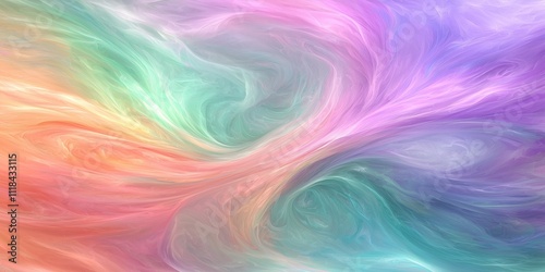 Wallpaper Mural Abstract colorful swirl pattern in pastel tones dreamy atmosphere Torontodigital.ca
