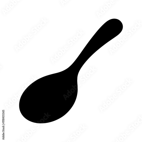 Wooden cooking spoon silhouette vector illustration design on white background.