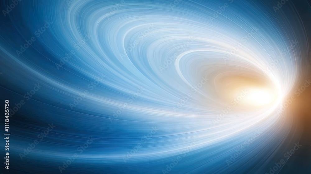 Obraz premium Abstract Blue Swirling Vortex Light Energy Tunnel