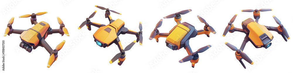 drone - 3d Set on transparent background PNG file drone - 3d Set on transparent background PNG file