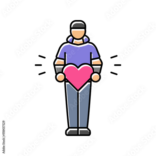 self expression emo color icon vector. self expression emo sign. isolated symbol illustration