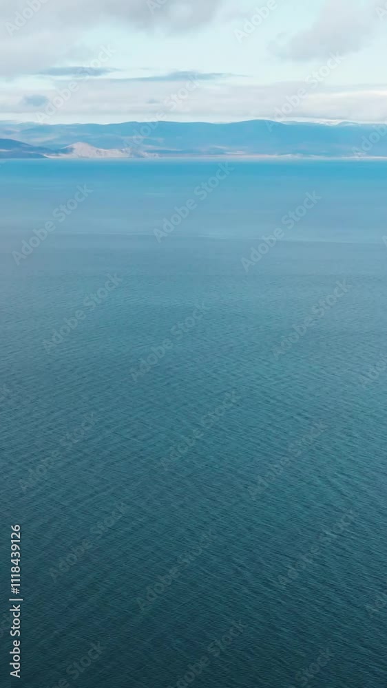 Aerial view of lake during autumn Aerial view of lake during autumn