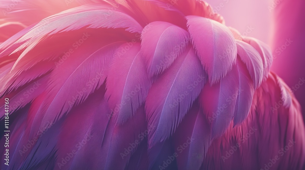 Close-up of a Pink Flamingo's Head and Feathers Close-up of a Pink Flamingo's Head and Feathers