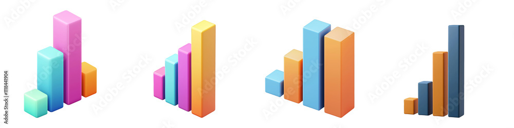 chart graph - 3d Set on transparent background PNG file chart graph - 3d Set on transparent background PNG file
