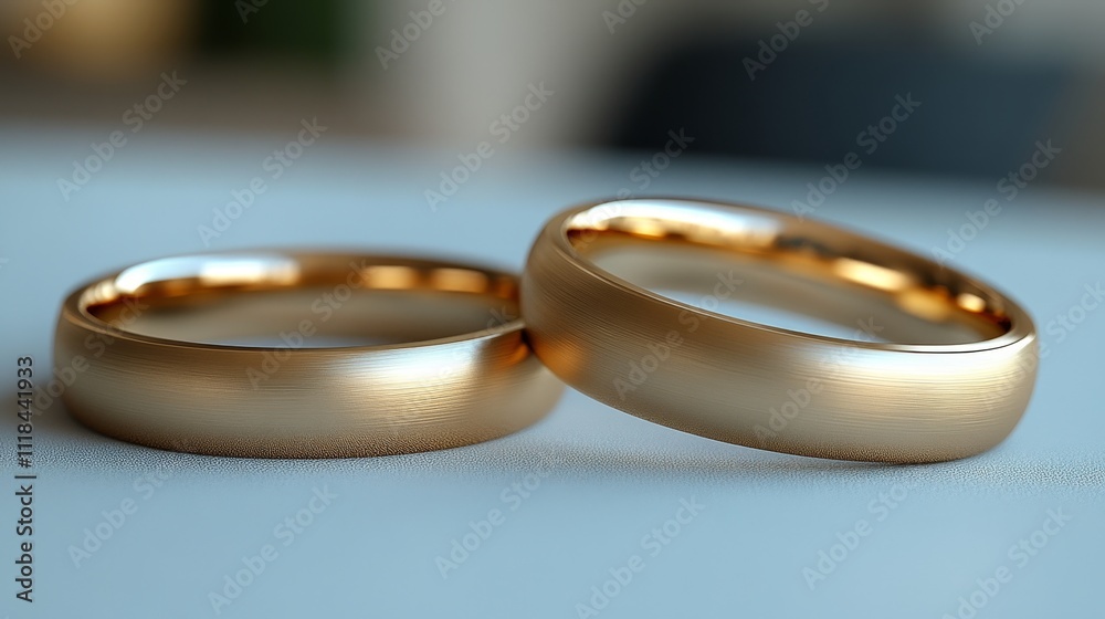 Elegant golden wedding rings symbolizing love and commitment Elegant golden wedding rings symbolizing love and commitment