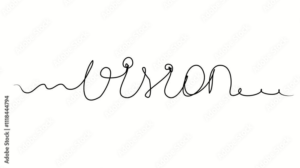 Vision text. One line drawing doodle hand drawn. Video 4k object illustration, minimalism hand drawn sketch design modern new Vision text. One line drawing doodle hand drawn. Video 4k object illustration, minimalism hand drawn sketch design modern new