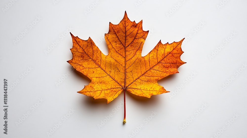 Vibrant autumn maple leaf isolated on a white background Vibrant autumn maple leaf isolated on a white background