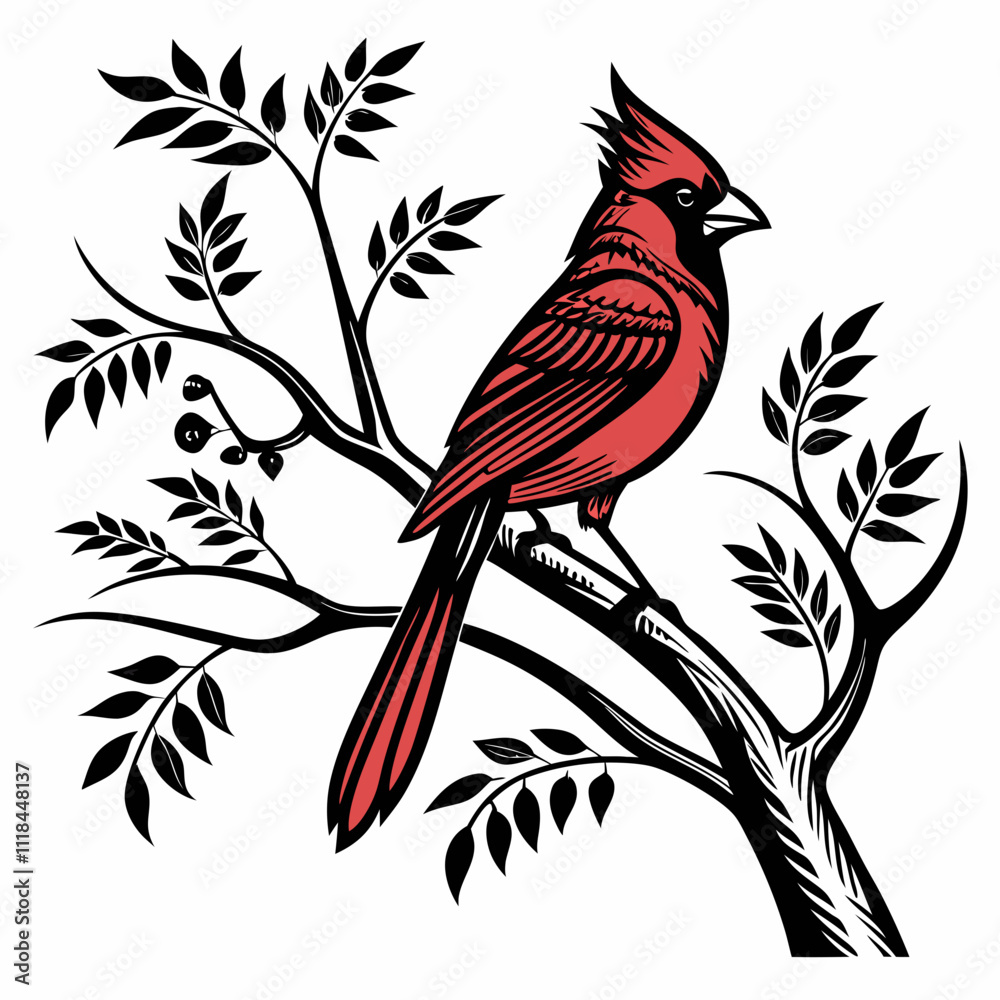 Obraz premium cardinal vector,christmas cardinal ai