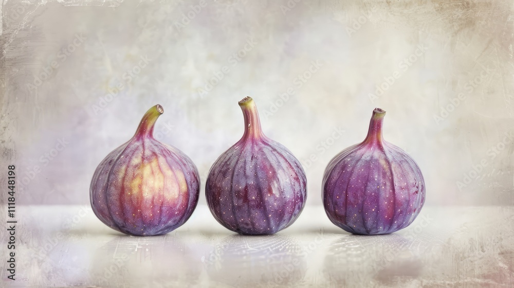 Obraz premium Three purple figs