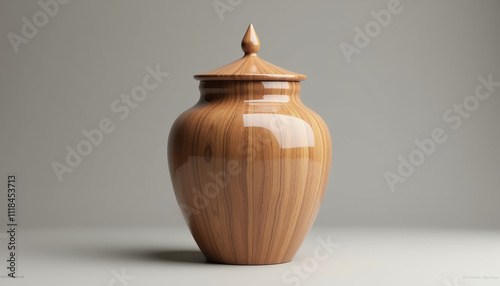 Wallpaper Mural Elegant wooden cremation urn for pets, meticulously handcrafted to provide a comforting resting place for cherished companions. Torontodigital.ca
