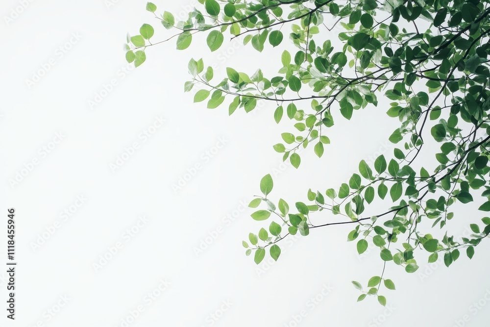 A close-up view of green leaves against a light background, conveying a fresh, natural vibe. A close-up view of green leaves against a light background, conveying a fresh, natural vibe.