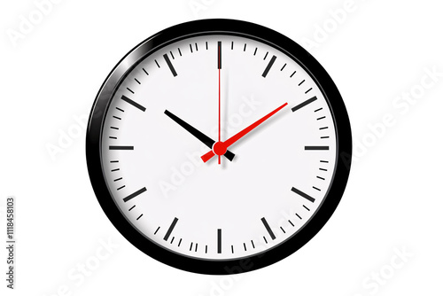 a clock with a black border