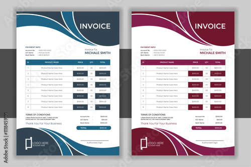 Modern invoice design,invoice template design,invoice design,bill design,cash memo design 