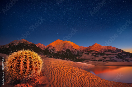 sunset in the desert