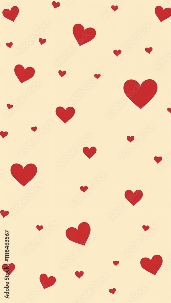 Pattern: light beige background with many small dark red heart on it, wallpaper, pattern , postcard, valentine's day, love
Pattern: light beige background with many small dark red heart on it, wallpaper, pattern , postcard, valentine's day, love